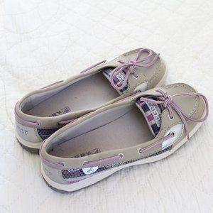 Sperry Purple Gray Topsliders Shoes